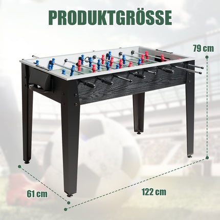 Stolní fotbal, turnajová velikost, 122 x 61 x 79 cm, černá
