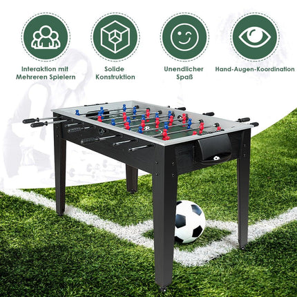 Stolní fotbal, turnajová velikost, 122 x 61 x 79 cm, černá