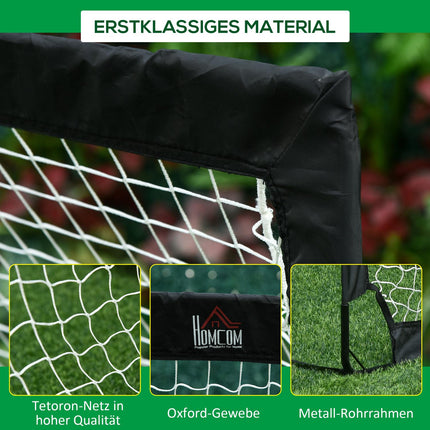 Folding mini soccer goals in steel and Tetrolon, set of 2