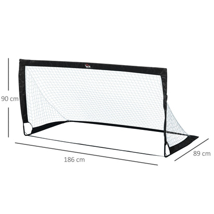 Folding mini soccer goals in steel and Tetrolon, set of 2