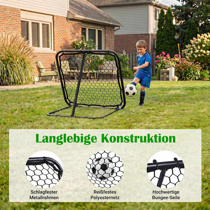 Football Rebounder with Adjustable Angles and Ground Stakes