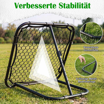 Football Rebounder with Adjustable Angles and Ground Stakes