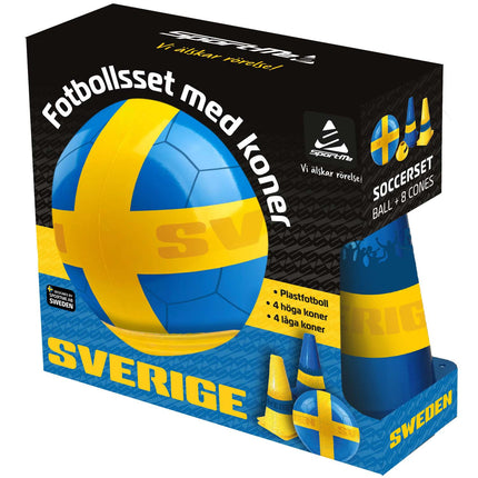Fotbalová sada s míčem a kužely – švédský design