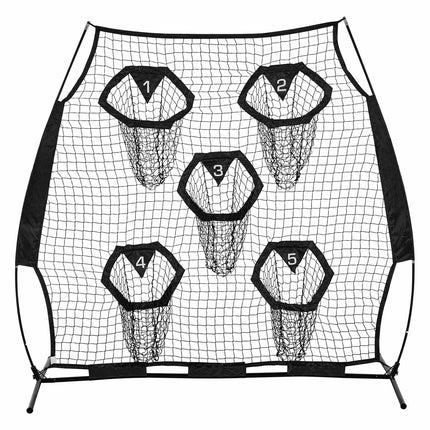 Football Throwing Target Net 6x6 ft, 5 Pockets, Bag