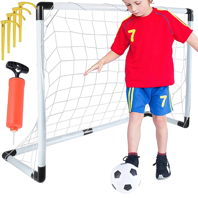 Voetbaldoel + bal + pomp 23459