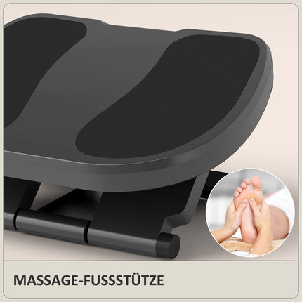Adjustable ergonomic desk footrest - 3 levels, gray