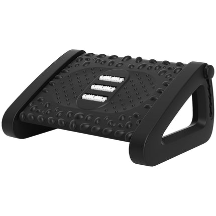 Nastavitelná ergonomická podnožka s masážním povrchem, černá