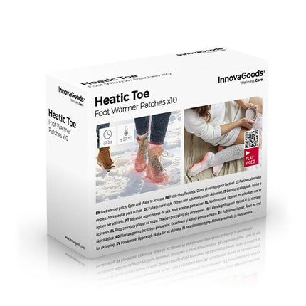 Hřejivé náplasti na prsty u nohou Heatic Toe InnovaGoods 10 ks