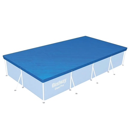 Frame Pool Cover for Rectangular Pools 400 x 211 cm, Drainage Channels