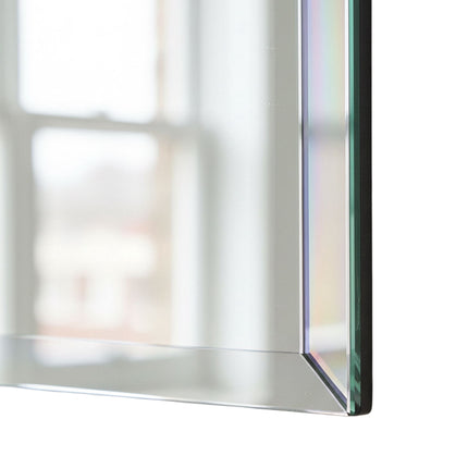 Frameless Bevelled Wall Mirror, 40 x 60 cm Glass
