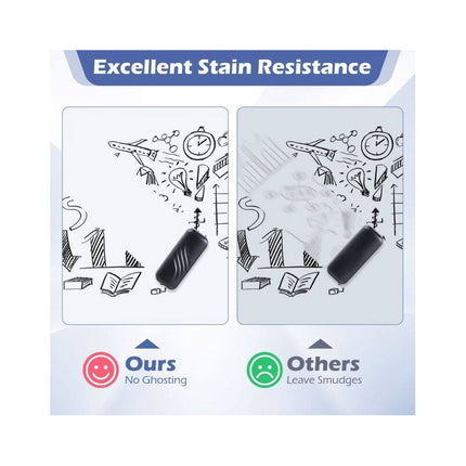 Frameless Magnetic Glass Board 36 x 24 Inch with Marker Tray, Ultra White
