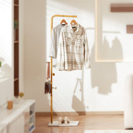 Freestanding Coat Rack Stand – Quartz Base, 3 Hooks