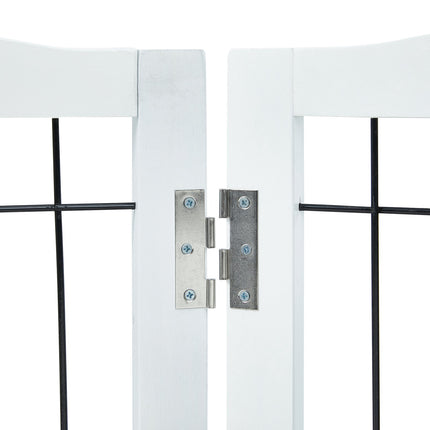 Freestanding Dog Gate, 32 in H x 96.5 in W, 4-Panel, White