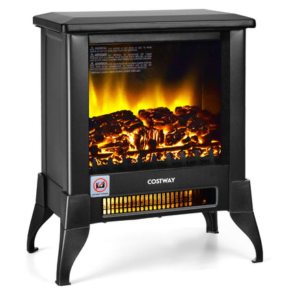 Volně stojící elektrický krb 1400W, efekt plamene