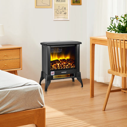 Volně stojící elektrický krb 1400W, efekt plamene