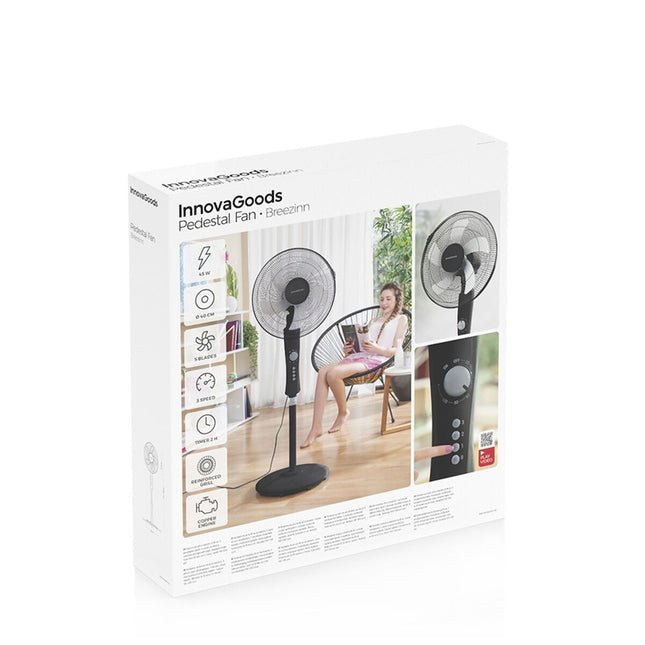 Volně stojící ventilátor InnovaGoods Breezinn černá 45 W