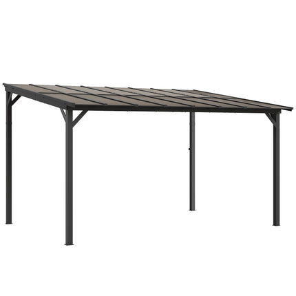 Volně stojící zastřešení terasy, 3x4.3m, polykarbonátová střecha