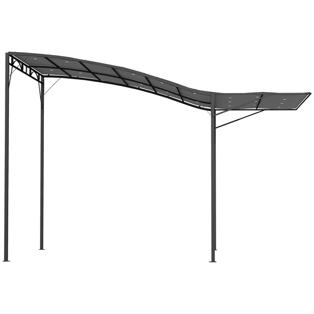 Volně stojící pergola se stahovací střechou, ocelový rám