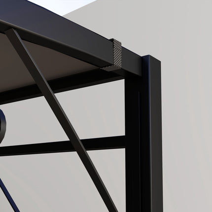 Freestanding Pergola with Retractable Canopy, Steel Frame