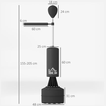 Volně stojící boxovací pytel se speedballem, nastavitelný 155-205cm