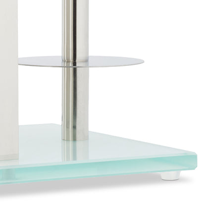 Vrijstaande toiletset van staal en glas