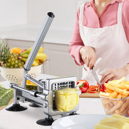 French Fry Cutter, 1/2 and 3/8 in Blades, Suction Base