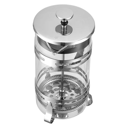 French Press Coffee Maker, 1L Borosilicate Glass, Steel Filter