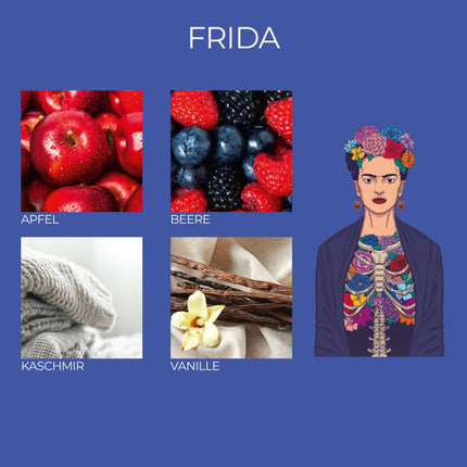 Frida Kahlo vonná svíčka – umělecký skleněný design