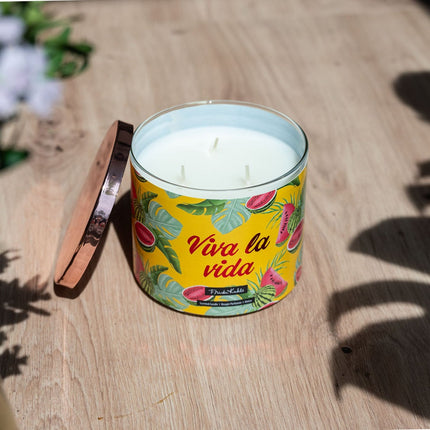 Frida Kahlo vonná svíčka – umělecký skleněný design