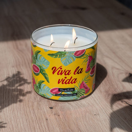 Frida Kahlo vonná svíčka – umělecký skleněný design