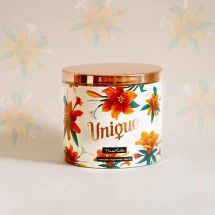 Frida Kahlo vonná svíčka – umělecký skleněný design