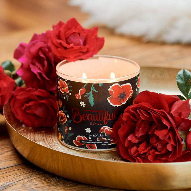 Frida Kahlo Scented Candle – Artistic Glass Design