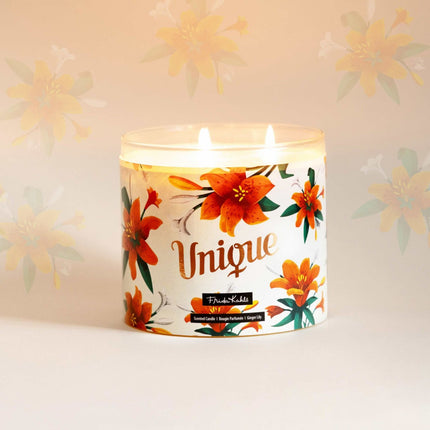 Frida Kahlo vonná svíčka – umělecký skleněný design