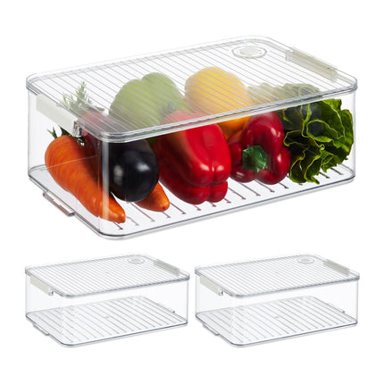 Kühlschrank-Organizer-Set mit Datumsanzeige, 3-teilig