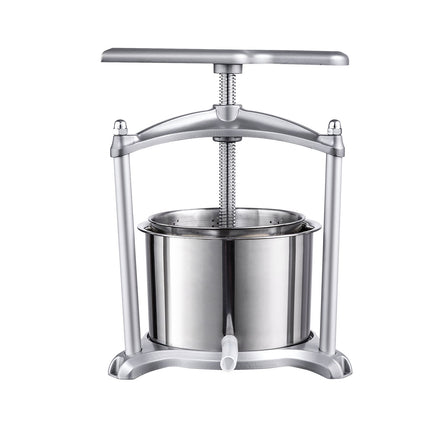 Fruit Wine Press 1.5 Gal, Stainless Steel, Manual T-Handle