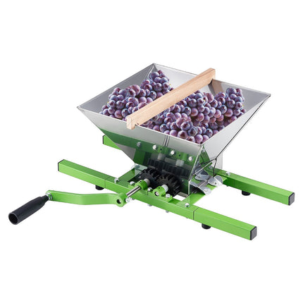 Fruit and Apple Crusher, 7L Manual Grinder, Stainless Hopper