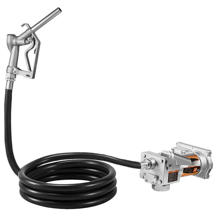 Fuel Transfer Pump 12V, 15 GPM Kit, Hose, Manual Nozzle