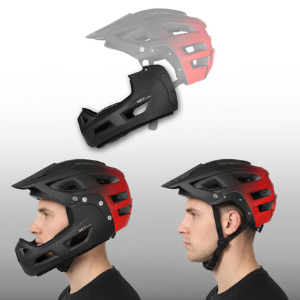 Integrální cyklistická helma, velikost L 58–61 cm, odnímatelná bradová část