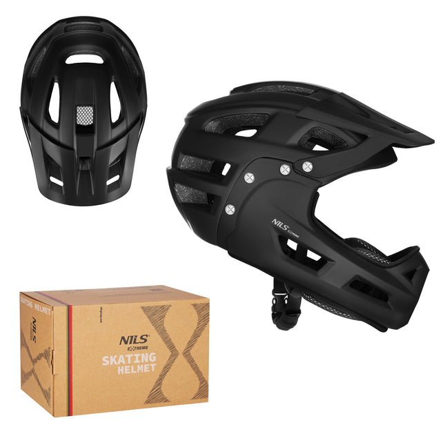 Integralhelm, Größe M 56–58 cm, abnehmbarer Kinnschutz