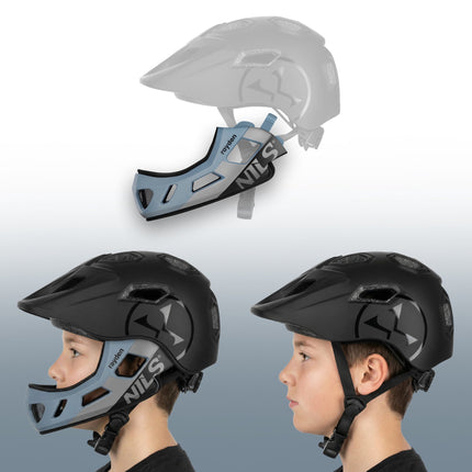 Full-Face Helmet with Removable Chin Guard, S (52-56 cm)