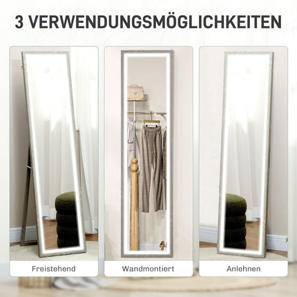 Celopostavové LED zrcadlo, 40x160 cm, dotykové ovládání, stmívatelné