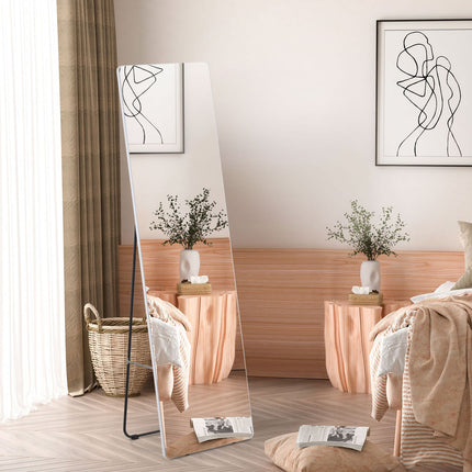 Celopostavové zrcadlo 45x160 cm stříbrná do ložnice