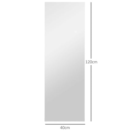 Stojací zrcadlo s LED osvětlením, dotykové ovládání, 40x120 cm
