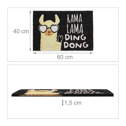 Funny Llama Coir Doormat – Indoor/Outdoor Use