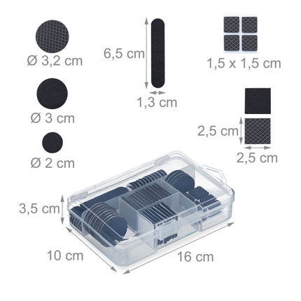Kluzáky pod nábytek z filcu a EVA 136 ks