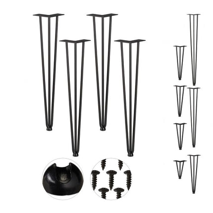 Furniture leg hairpin set of 4
