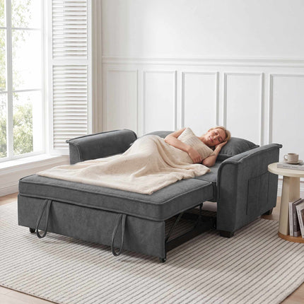 Rozkládací pohovka futon, nastavitelná opěrka, 2 místa, tmavě šedá, 2 polštáře