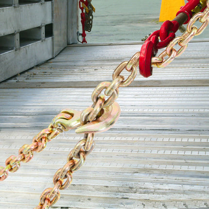 G80 Transport Binder Chain 20 Ft, 3/8 In, Grab Hooks