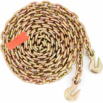 G80 Transport Binder Chain 20 Ft, 3/8 In, Grab Hooks