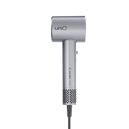 GA.MA UniQ Flux Hair Dryer 1800 W with Brushless Motor, Ultra Ion, Metal Grey